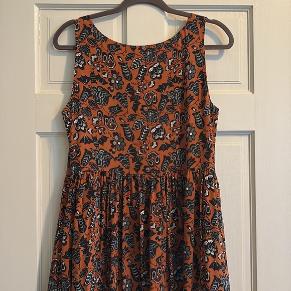Rare Halloween 100% Silk Marc by Marc Jacobs Dress with Bat/Autumn Print - Picture 4 of 10